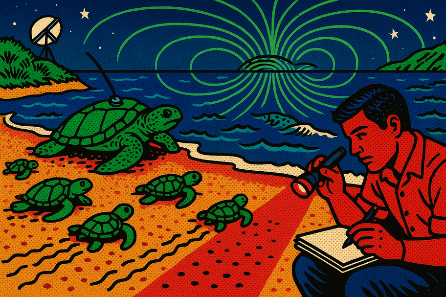 El mapa invisible: cómo las tortugas marinas mexicanas leen el campo magnético para volver a casa