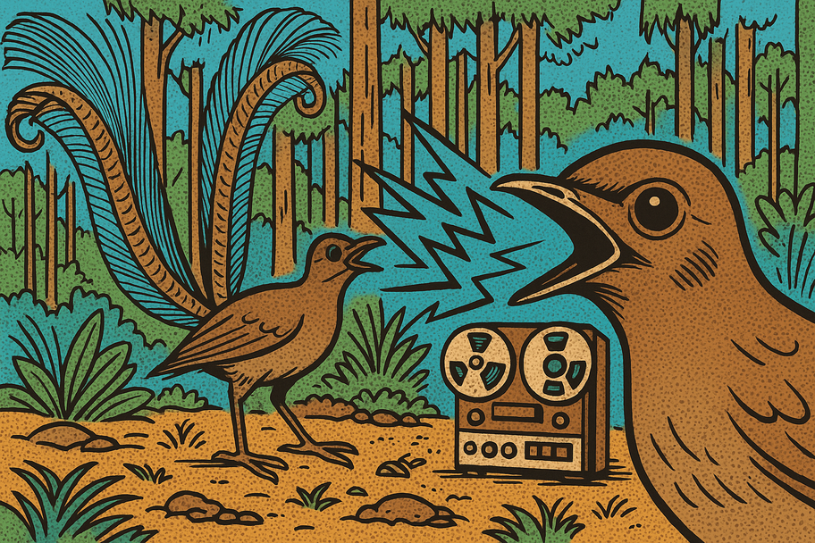 El pájaro lira que imita motosierras y cámaras: cómo un ave australiana hackea el sonido