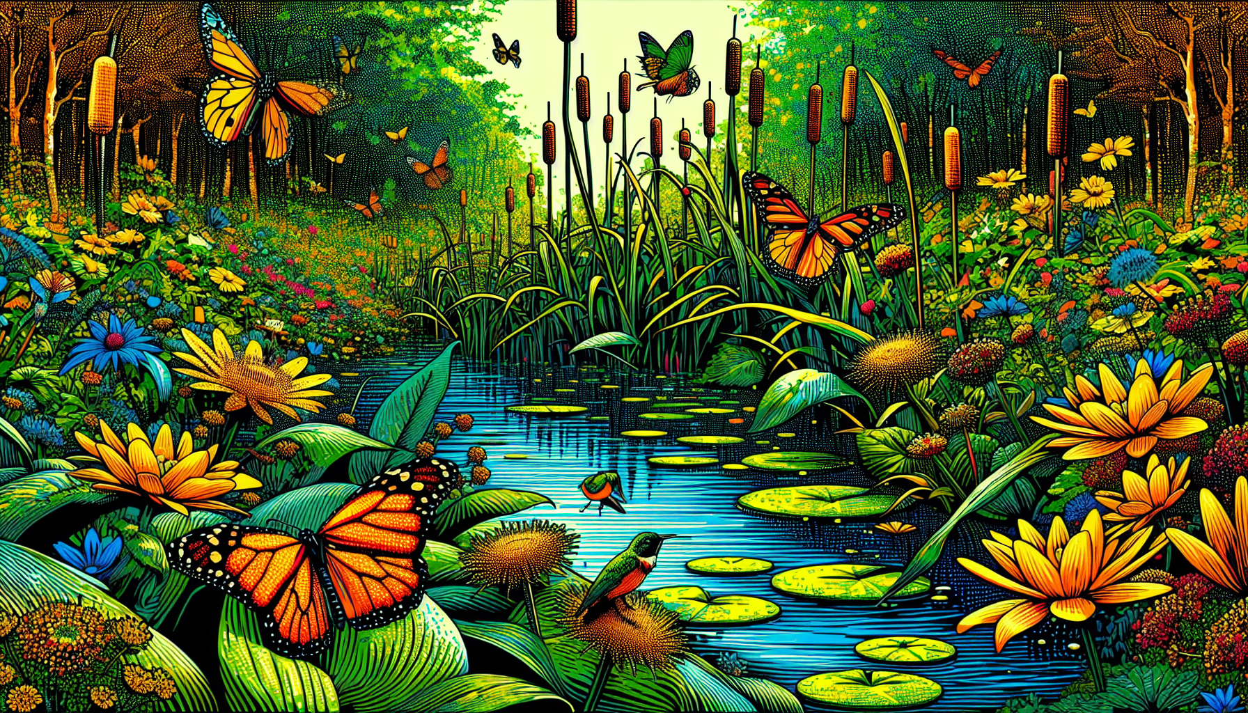 El Renacer de la Tierra: Polinizadores y Humedales en la Restauración Ecológica