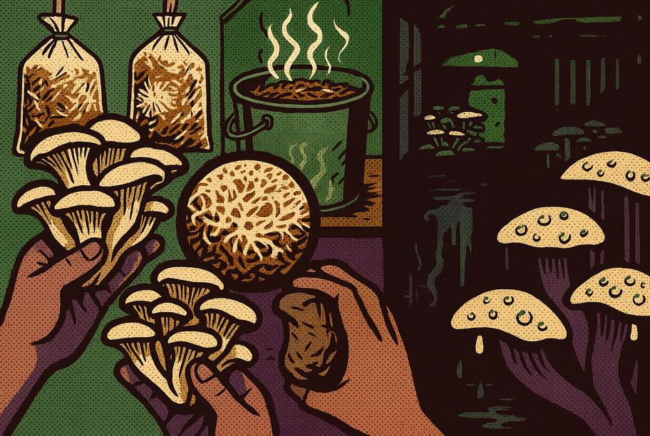 Setas en la cocina: cómo un cuarto oscuro se convierte en bosque bajo tierra